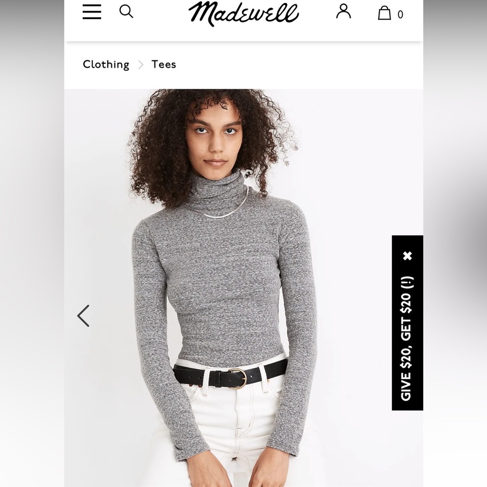 Madewell turtleneck bodysuit